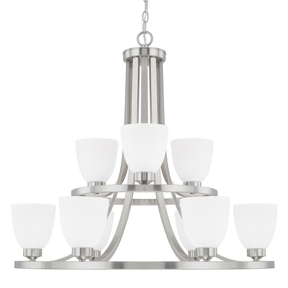 Homeplace by Capital Lighting 414391BN-333 414391BN-333 9 Light Chandelier in Brushed Nickel