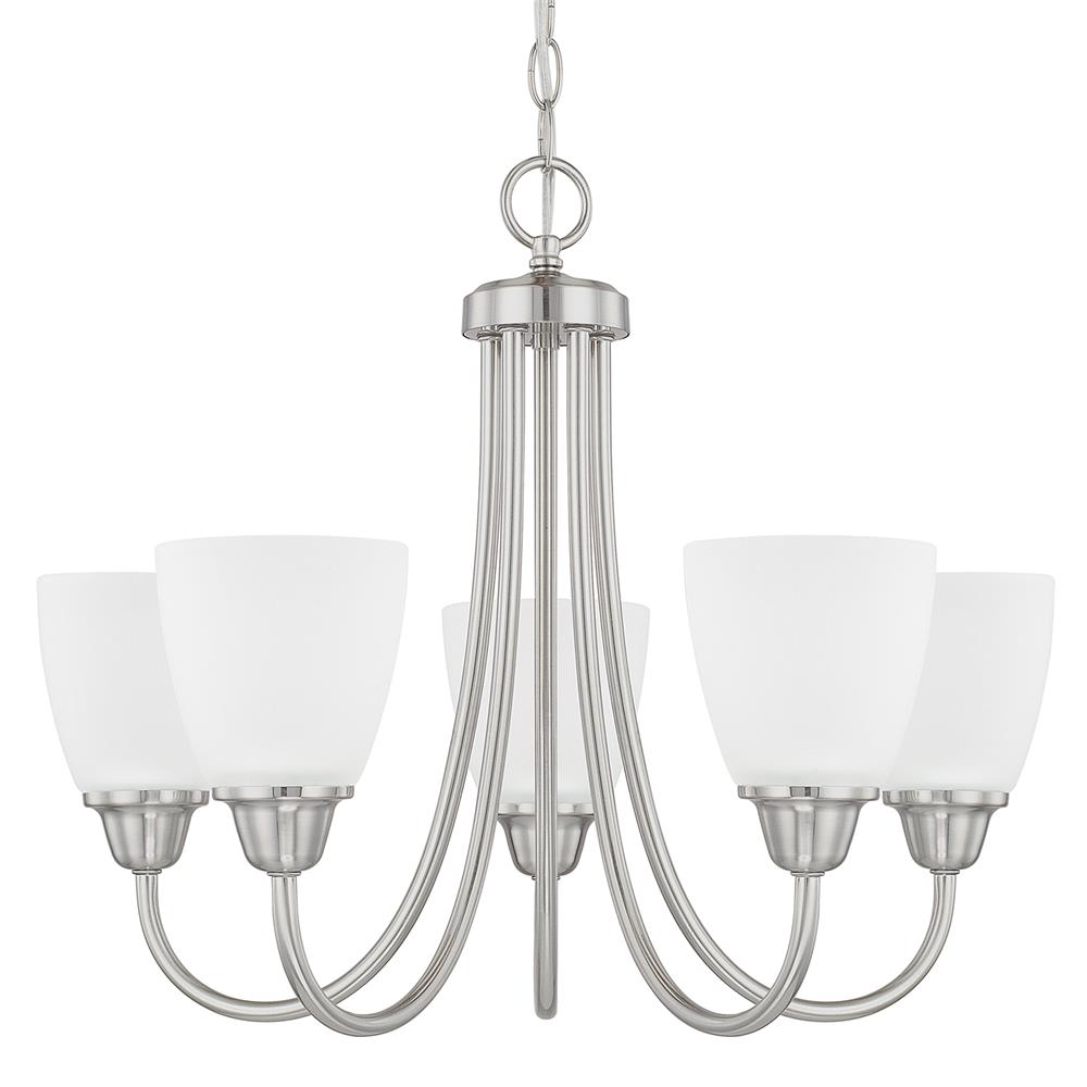 Homeplace by Capital Lighting 415151BN-337 415151BN-337 5 Light Chandelier in Brushed Nickel