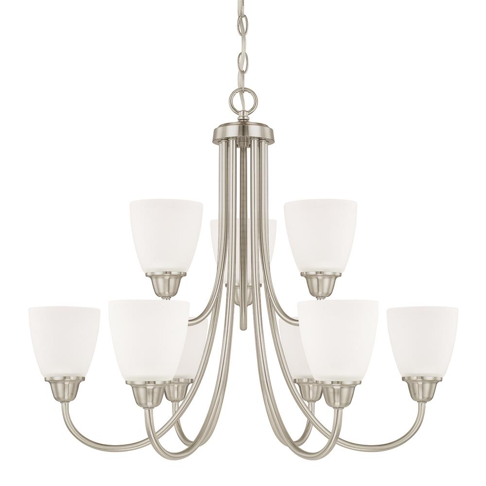 Homeplace by Capital Lighting 415191BN-337 415191BN-337 9 Light Chandelier in Brushed Nickel