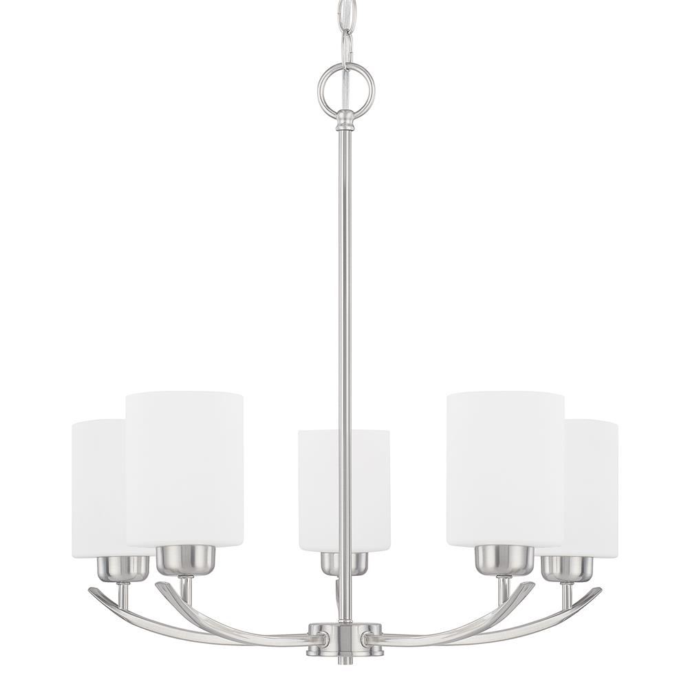 Homeplace by Capital Lighting 415251BN-338 415251BN-338 5 Light Chandelier in Brushed Nickel