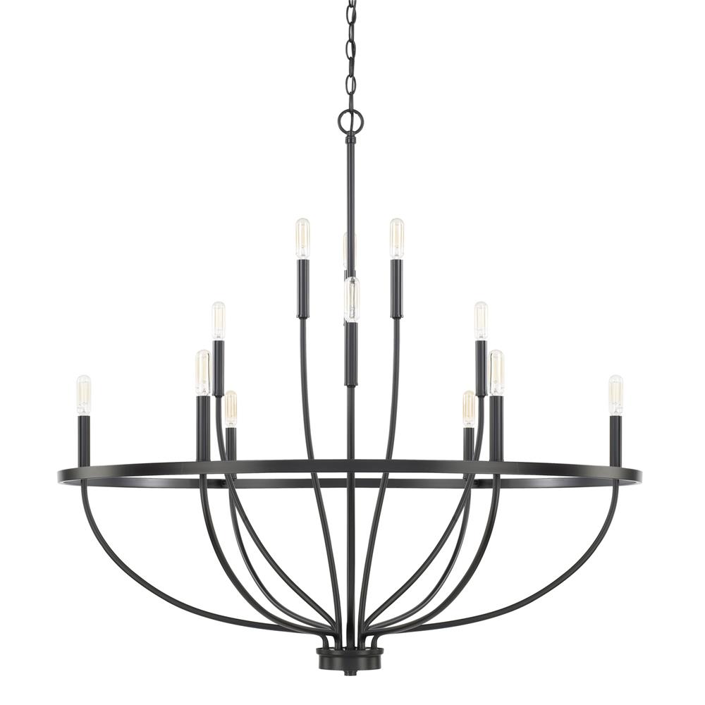 Homeplace by Capital Lighting 428501MB 12 Light Chandelier in Matte Black