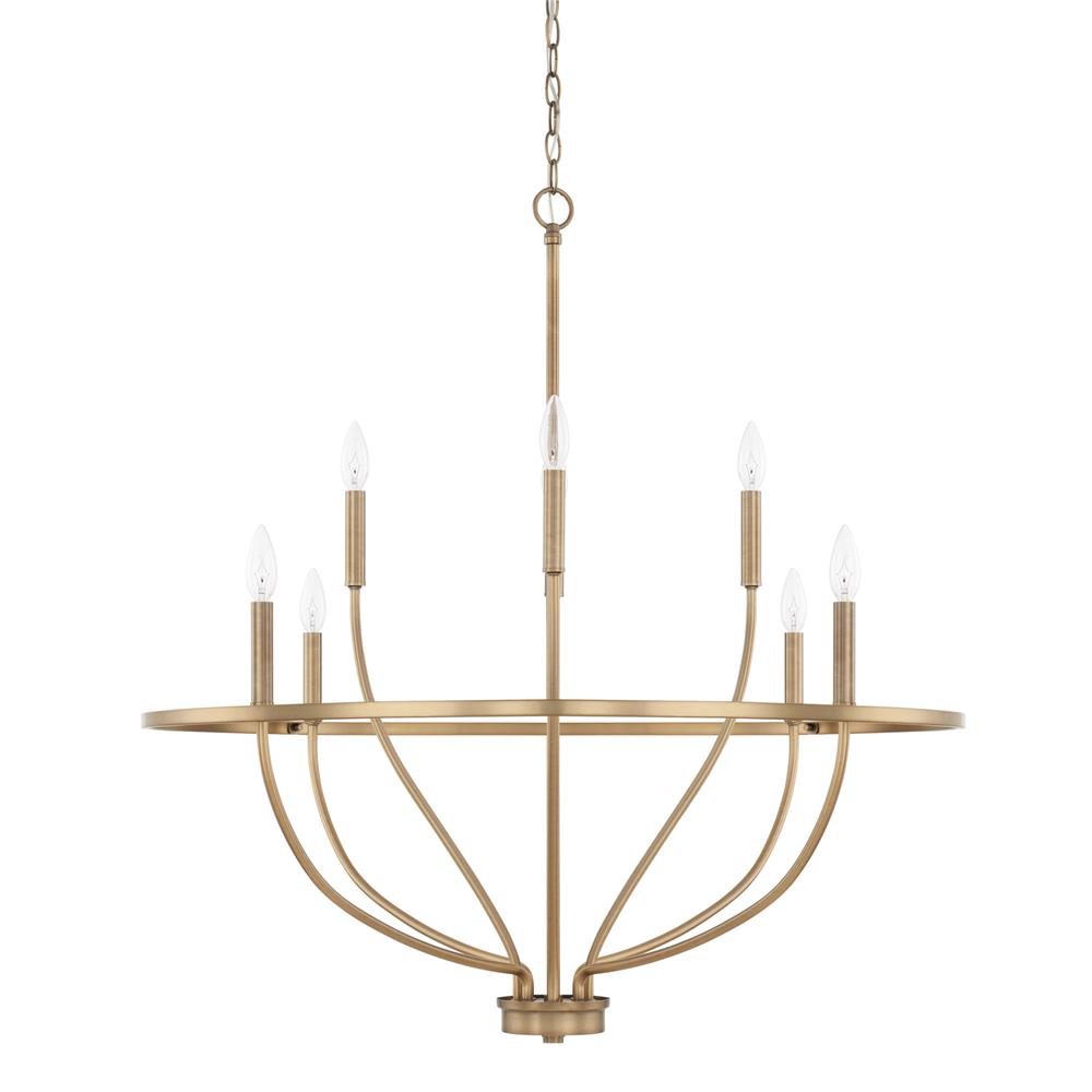 Homeplace by Capital Lighting 428581AD 8 Light Chandelier in Aged Brass