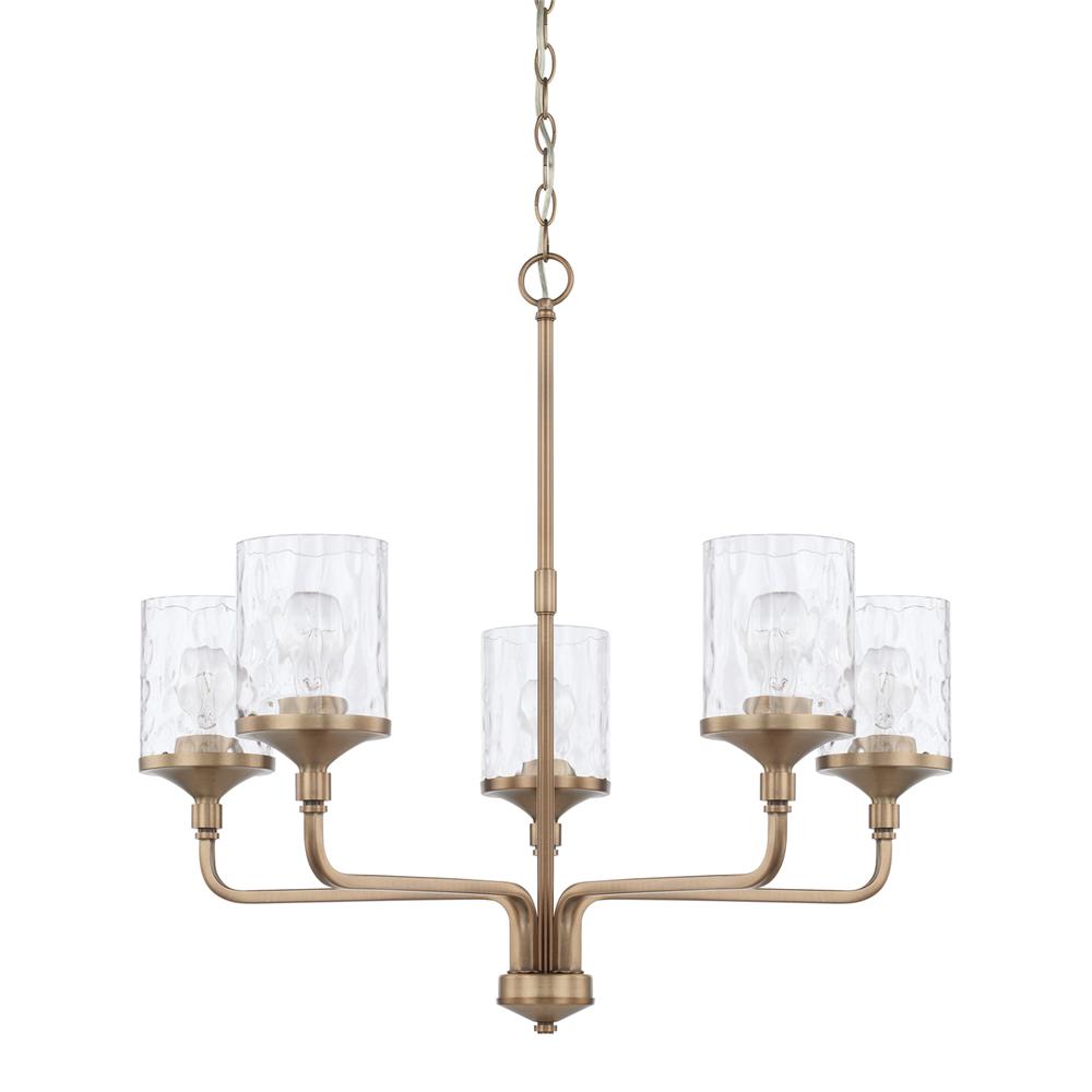 Homeplace by Capital Lighting 428851AD-451 5 Light Chandelier in Aged Brass