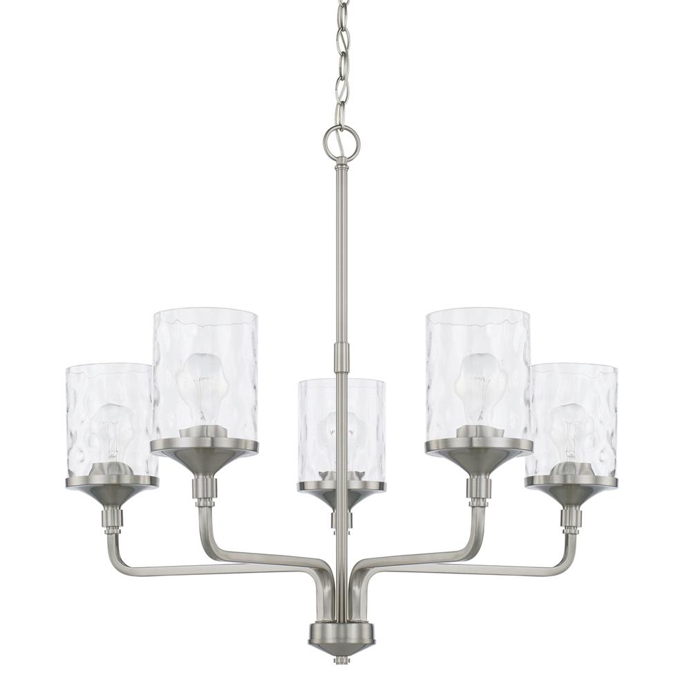 Homeplace by Capital Lighting 428851BN-451 5 Light Chandelier in Brushed Nickel