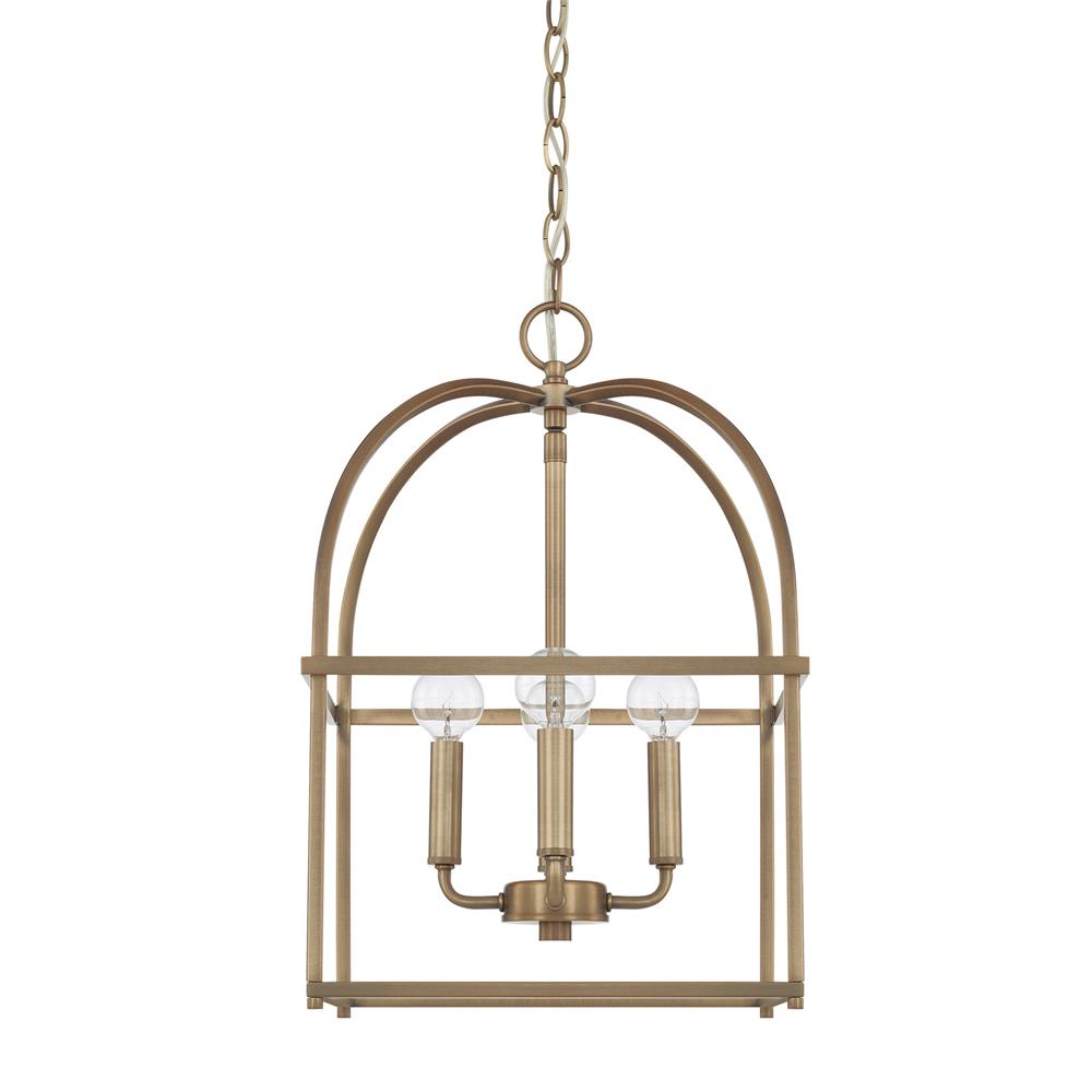 Homeplace by Capital Lighting 527542AD 4 Light Foyer in Aged Brass