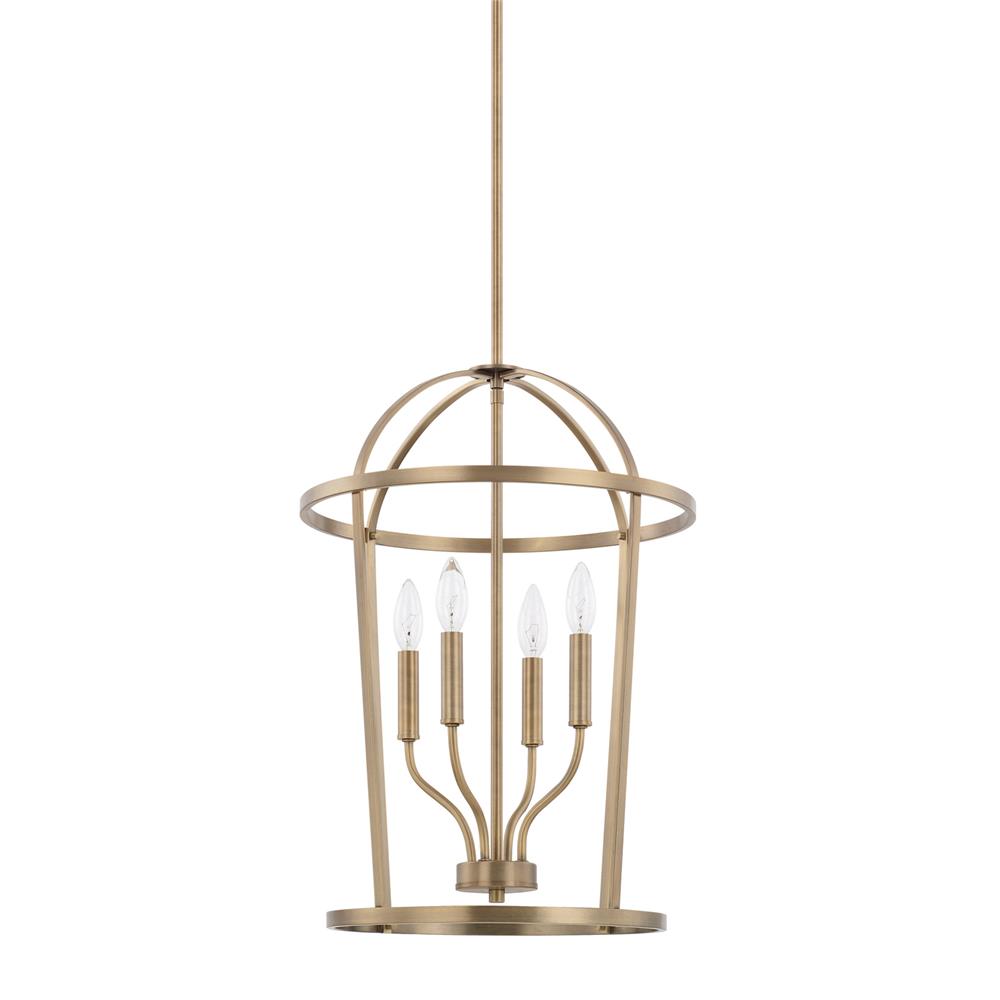 Homeplace by Capital Lighting 528541AD 4 Light Foyer in Aged Brass