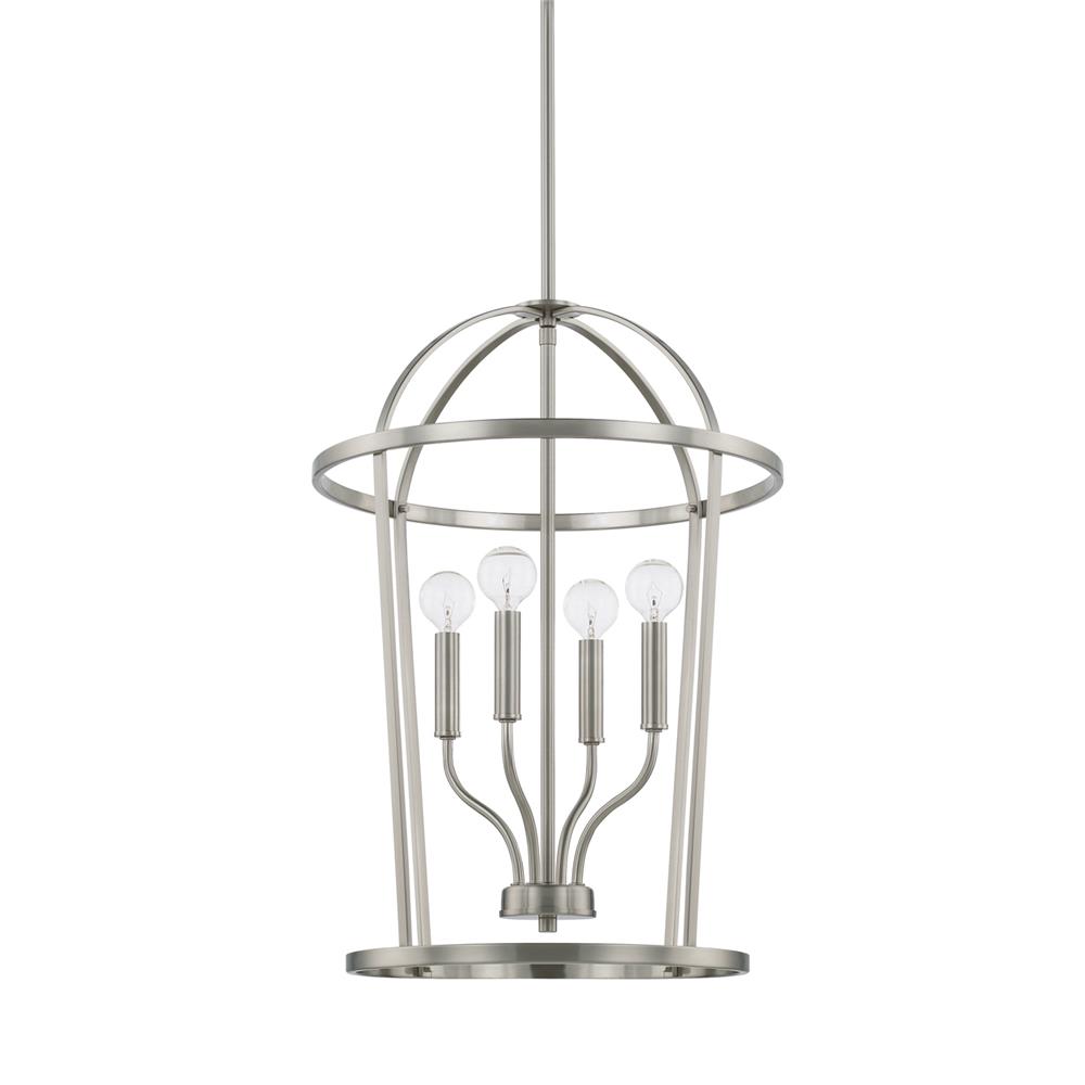Homeplace by Capital Lighting 528541BN 4 Light Foyer in Brushed Nickel