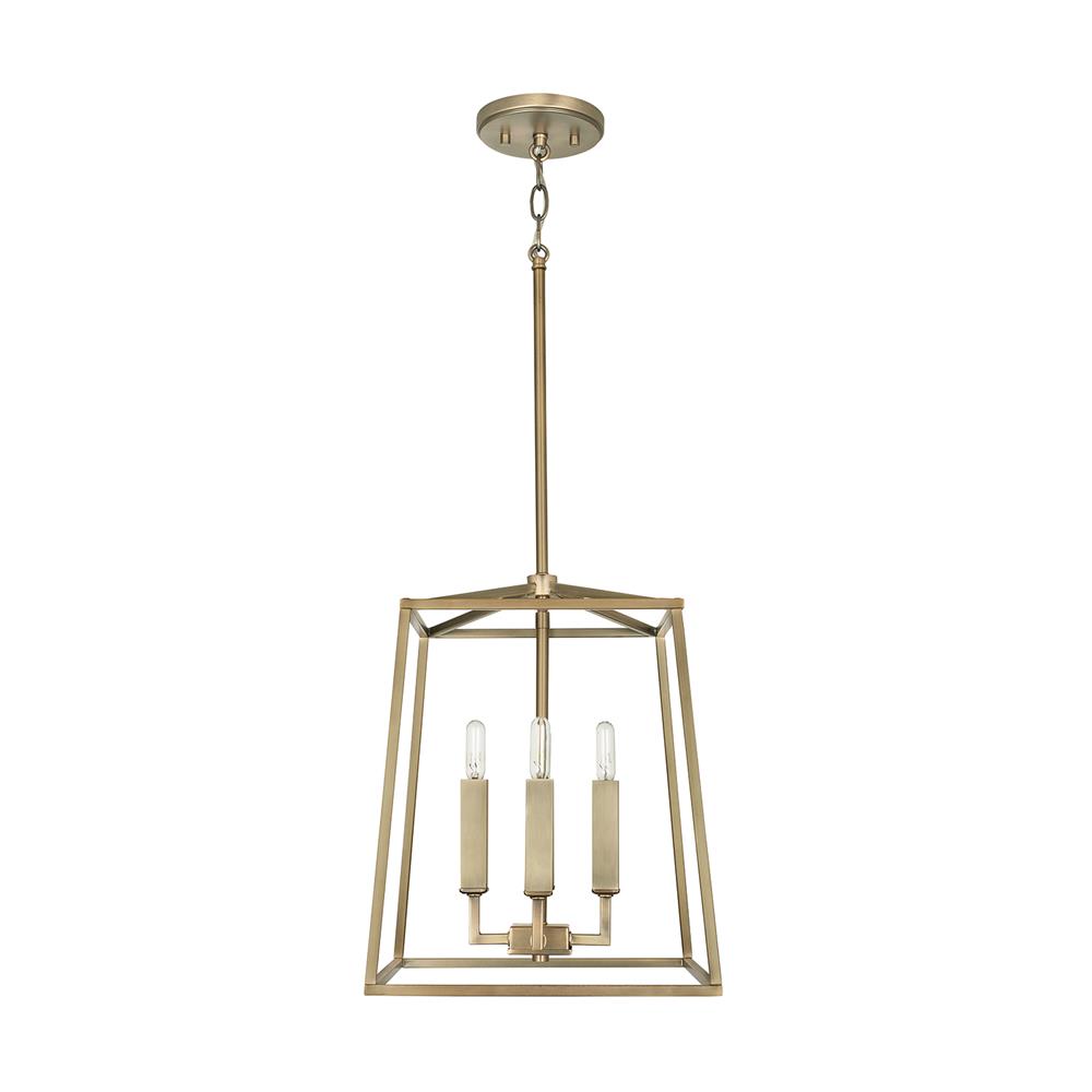 Capital Lighting 537641AD Thea 4 Light Foyer in Aged Brass