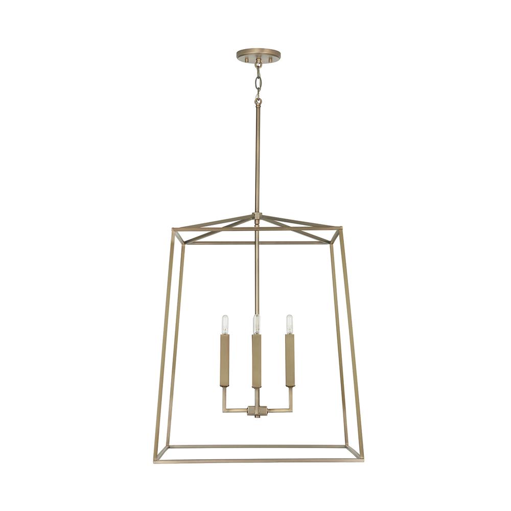 Capital Lighting 537643AD Thea 4 Light Foyer in Aged Brass