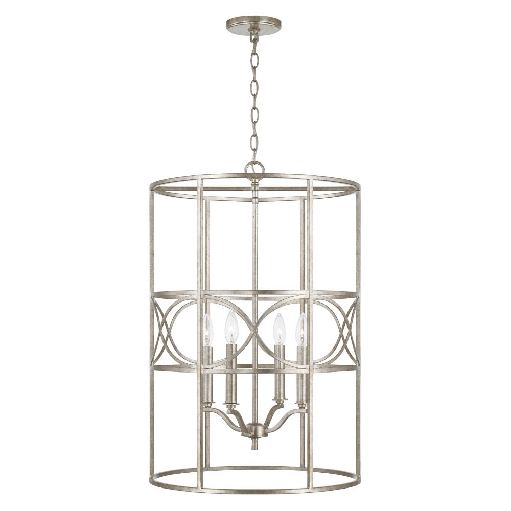 Capital Lighting 542341AS 4 Light Foyer in Antique Silver