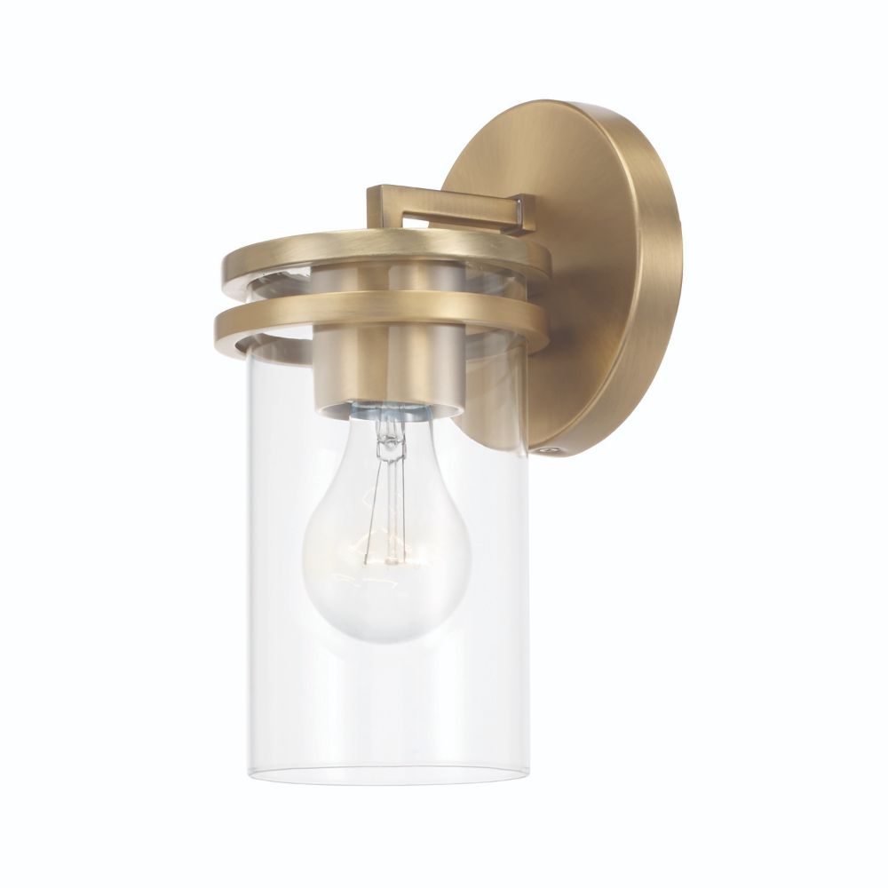 HomePlace Lighting 648711AD-539 1-Light Sconce in Aged Brass