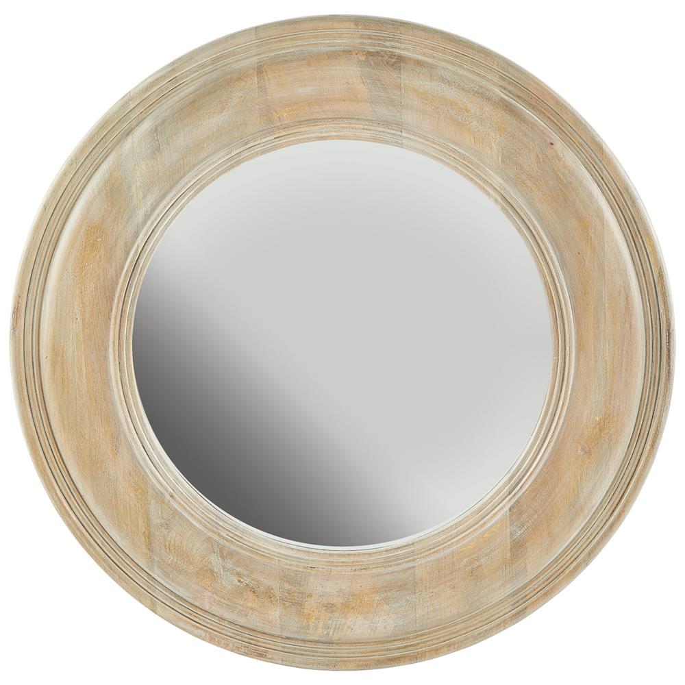 Capital Lighting 730205MM Mirror White Washed Wooden Mirror in White Washed Wood with Gold Leaf