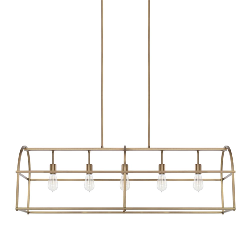 Homeplace by Capital Lighting 825751AD 5 Light Island in Aged Brass