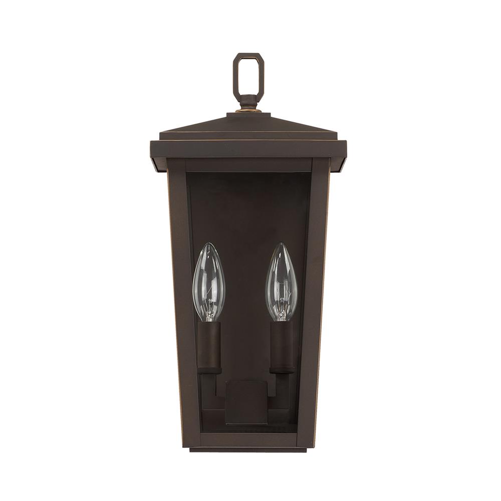 Capital Lighting 926221OZ Donnelly 2 Light Outdoor Wall Lantern in Oiled Bronze