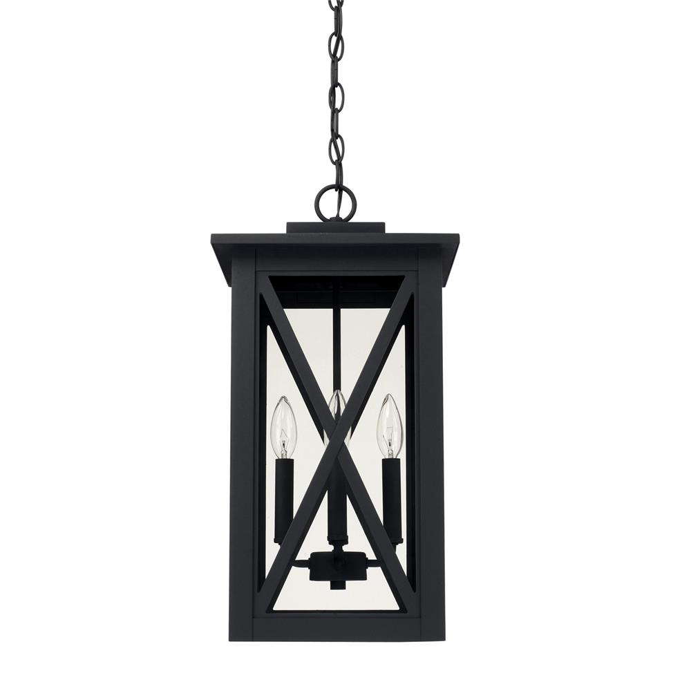 Capital Lighting 926642BK Avondale 4 Light Outdoor Hanging Lantern in Black