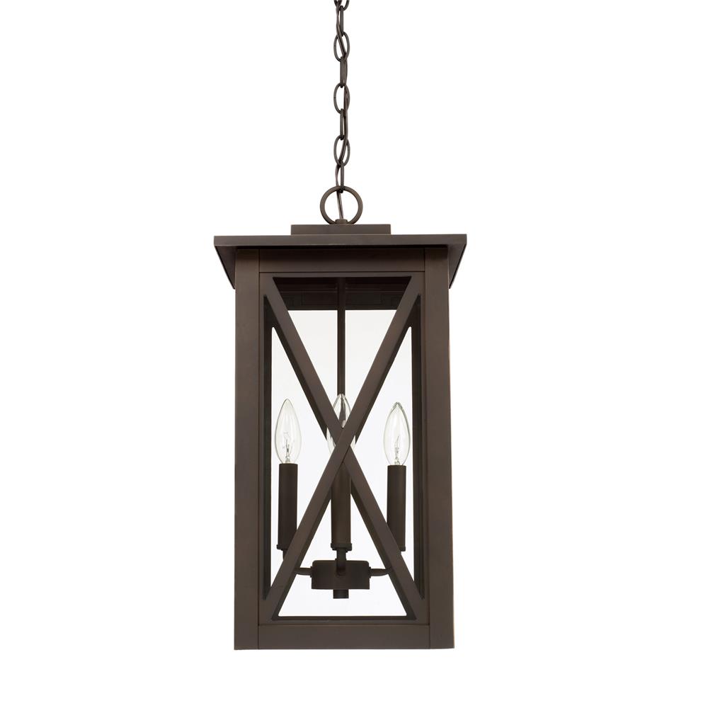 Capital Lighting 926642OZ Avondale 4 Light Outdoor Hanging Lantern in Oiled Bronze