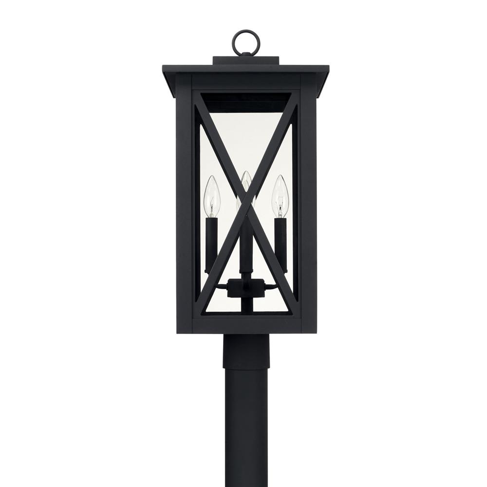 Capital Lighting 926643BK Avondale 4 Light Outdoor Post Lantern in Black