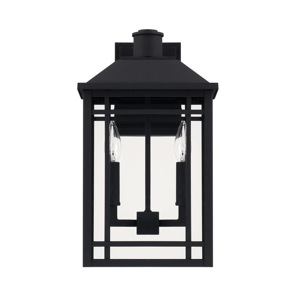 Capital Lighting 927121BK Braden 2 Light Outdoor Wall Lantern in Black