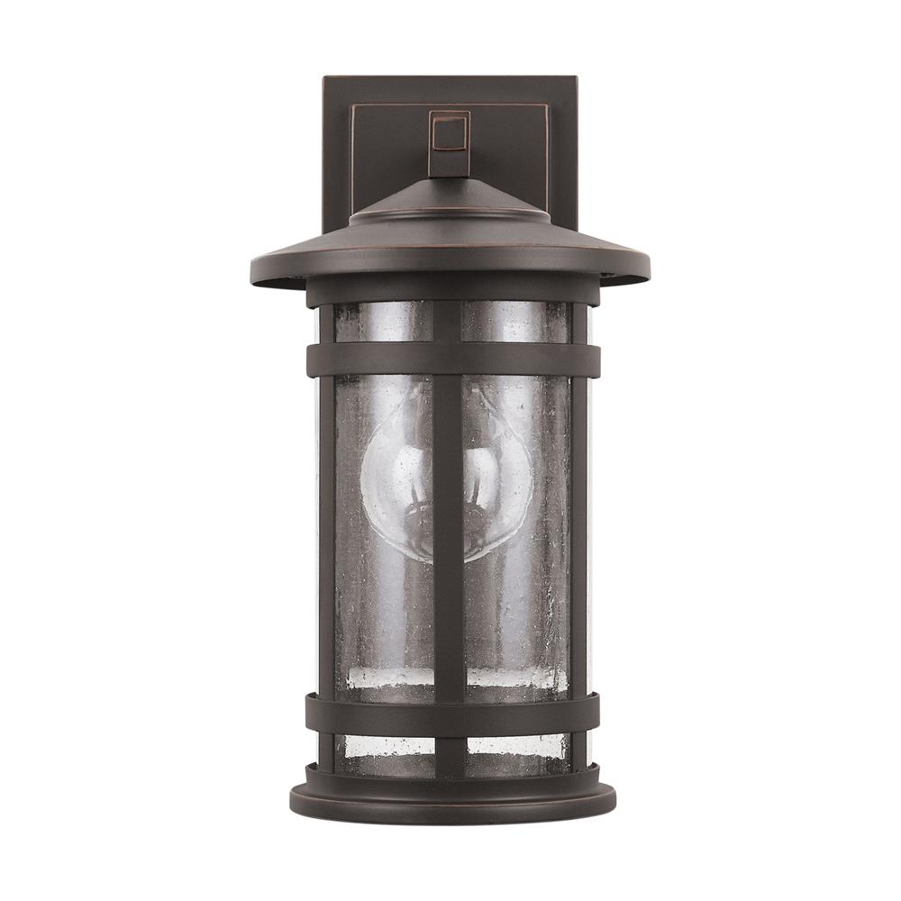 Capital Lighting 935511OZ 7" Mission Hills 1 Light Outdoor Wall Lantern in Oiled Bronze