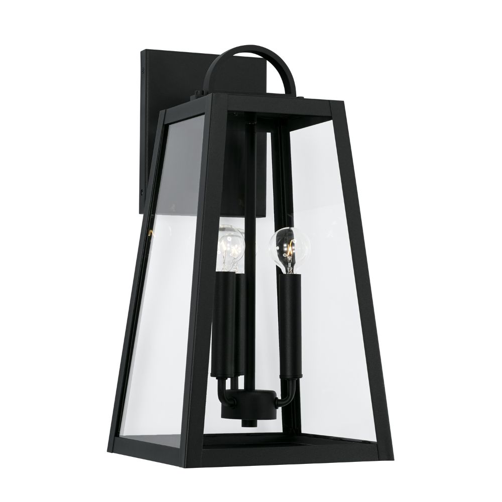 Capital Lighting 943732BK 3 Light Outdoor Wall Lantern in Black