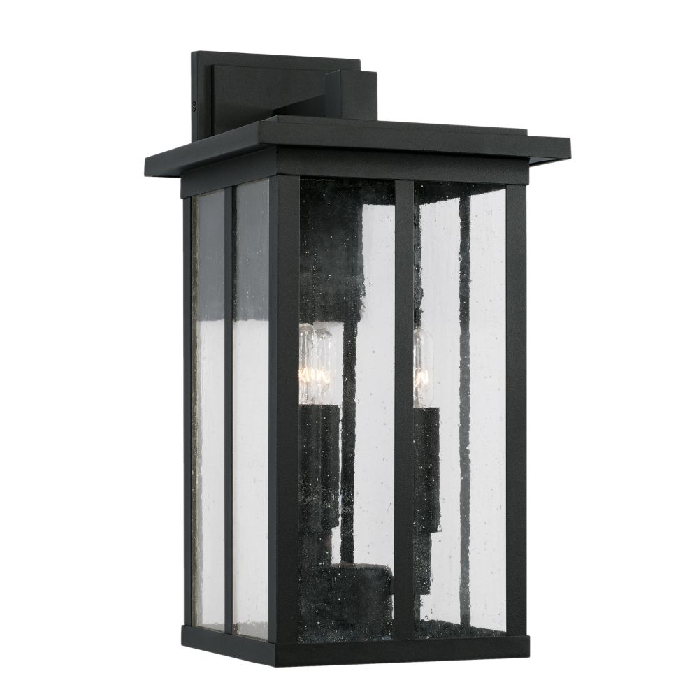 Capital Lighting 943832BK 3 Light Outdoor Wall Lantern in Black