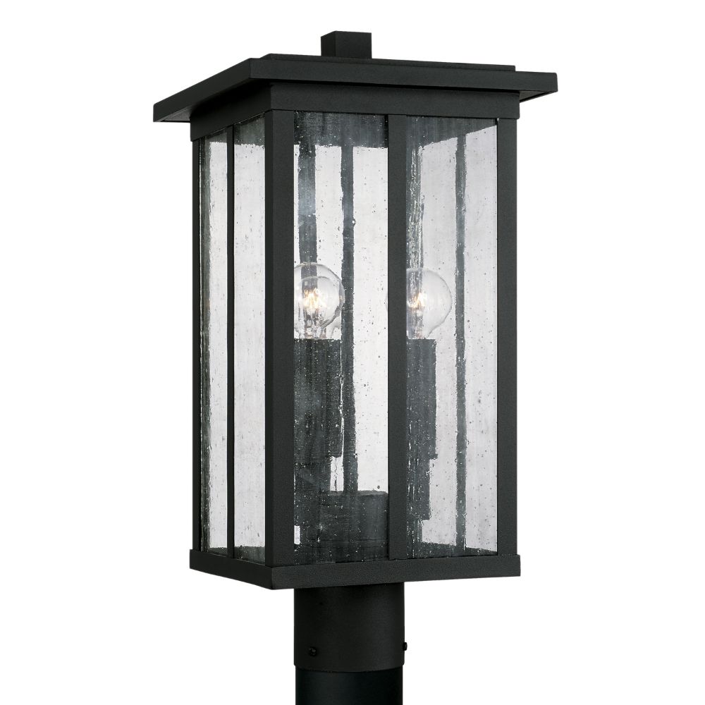 Capital Lighting 943835BK 3 Light Outdoor Post Lantern in Black