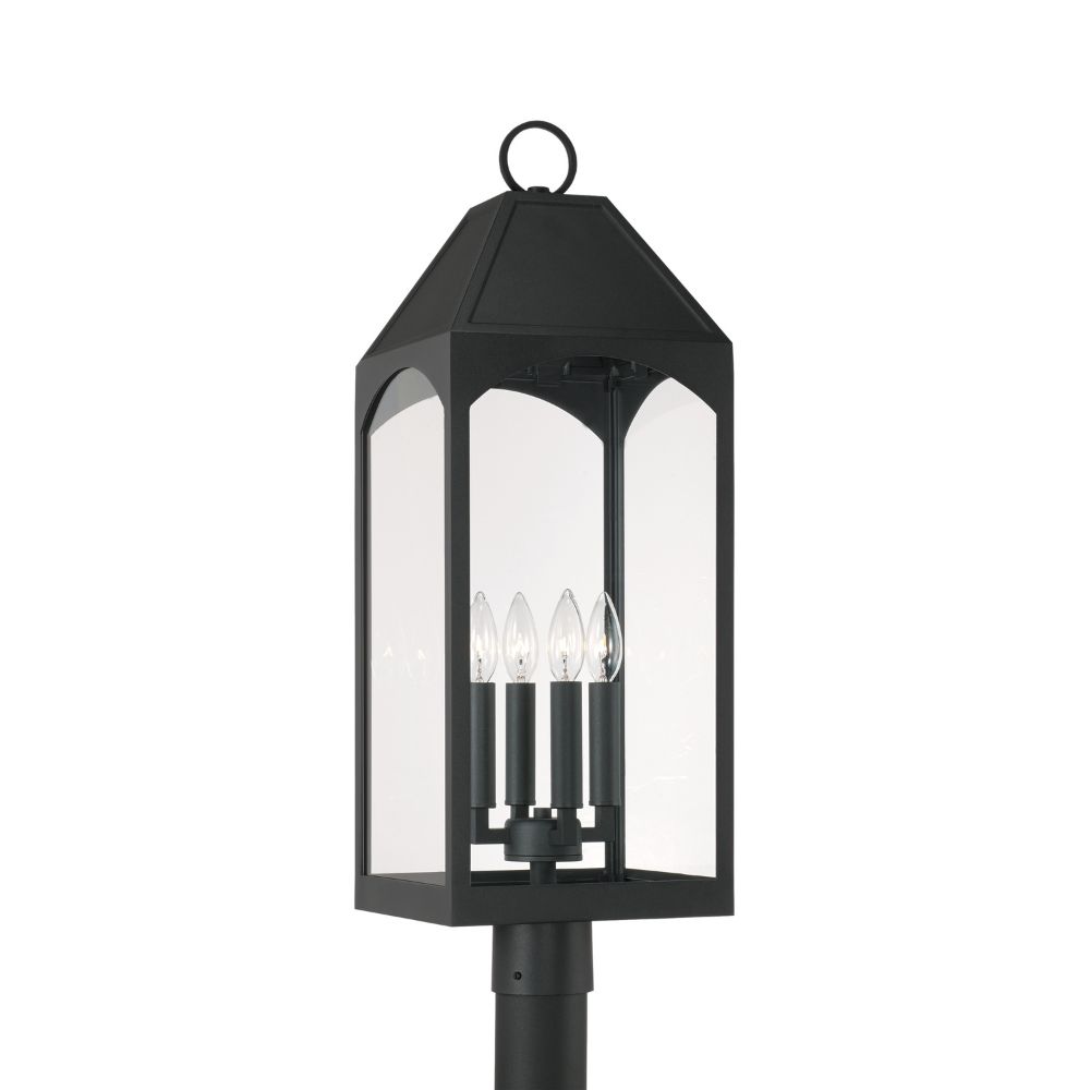 Capital Lighting 946343BK 4-Light Outdoor Post-Lantern in Black
