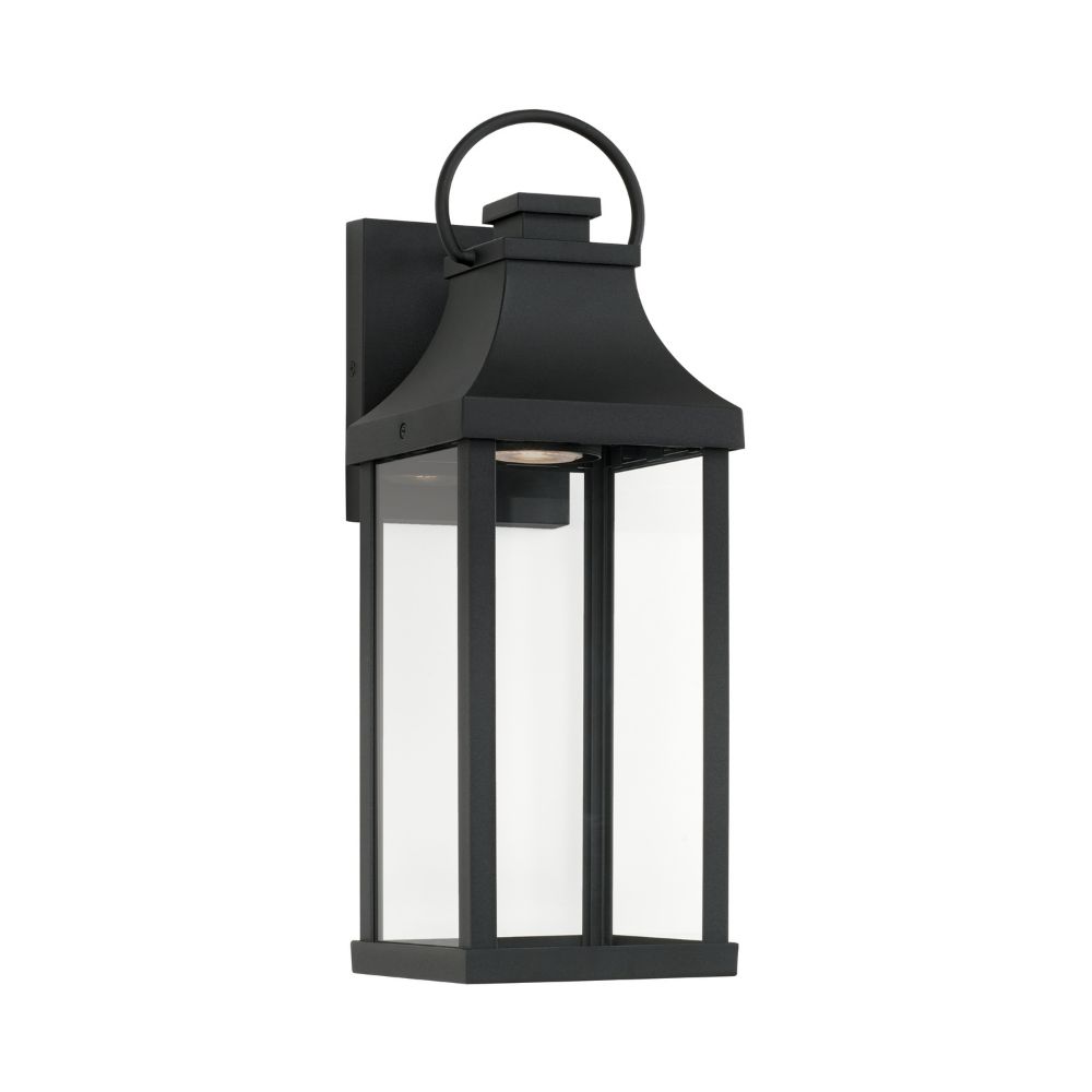 Capital Lighting 946411BK-GL 1-Light Outdoor Wall-Lantern in Black