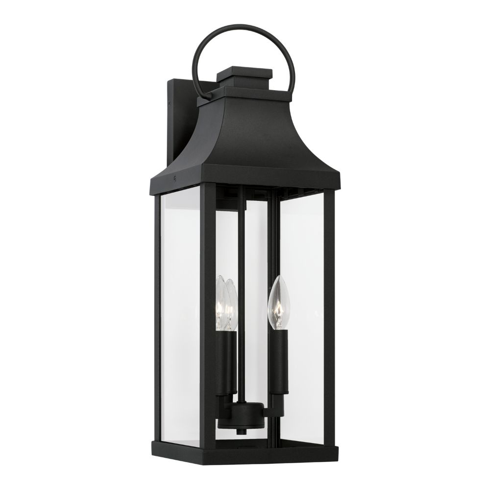 Capital Lighting 946431BK 3-Light Outdoor Wall-Lantern in Black