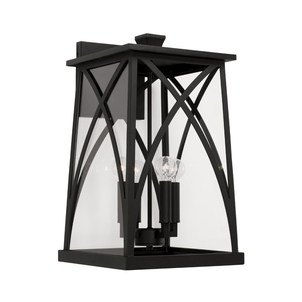 Capital Lighting 946541BK 4-Light Outdoor Wall-Lantern in Black