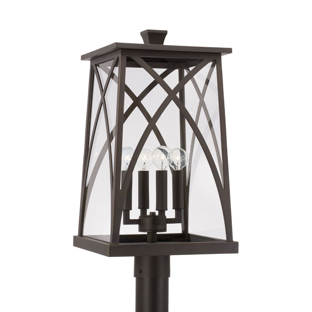 Capital Lighting 946543OZ 4-Light Outdoor Post-Lantern in Oiled Bronze