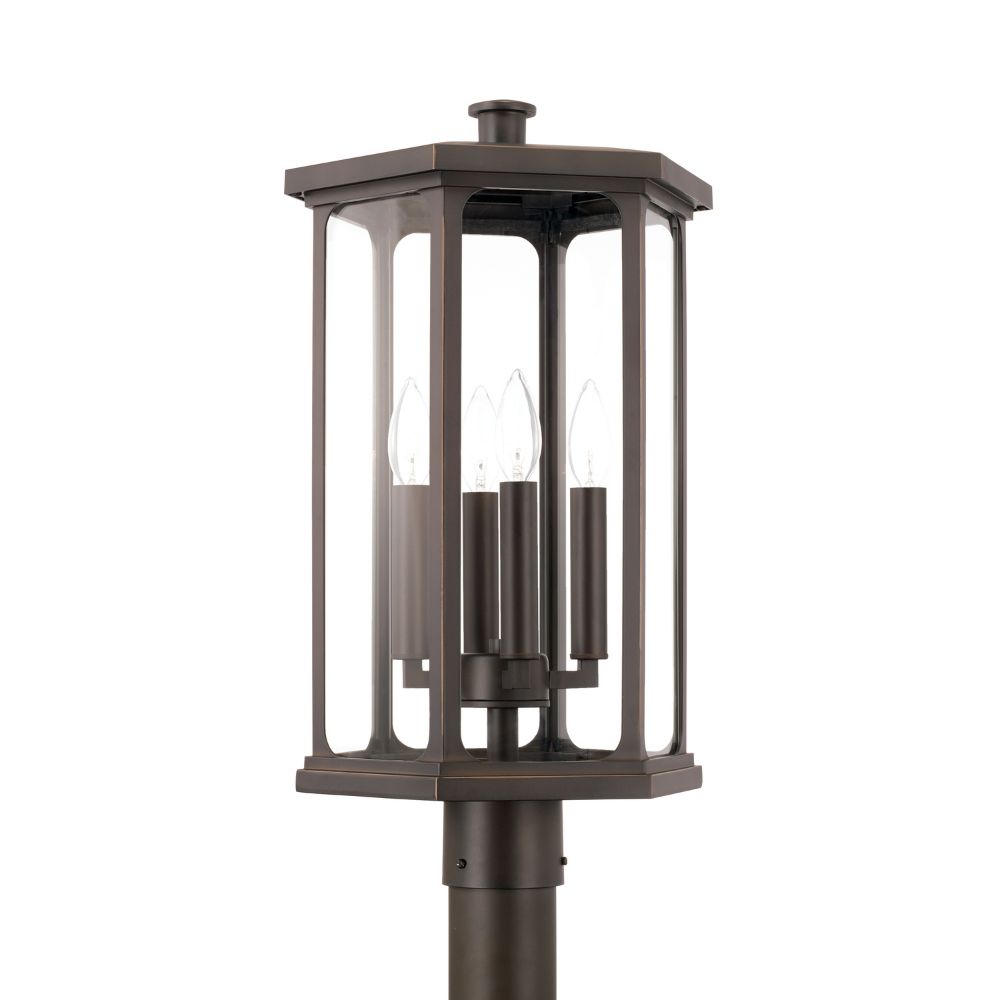 Capital Lighting 946643OZ 4-Light Outdoor Post-Lantern in Oiled Bronze