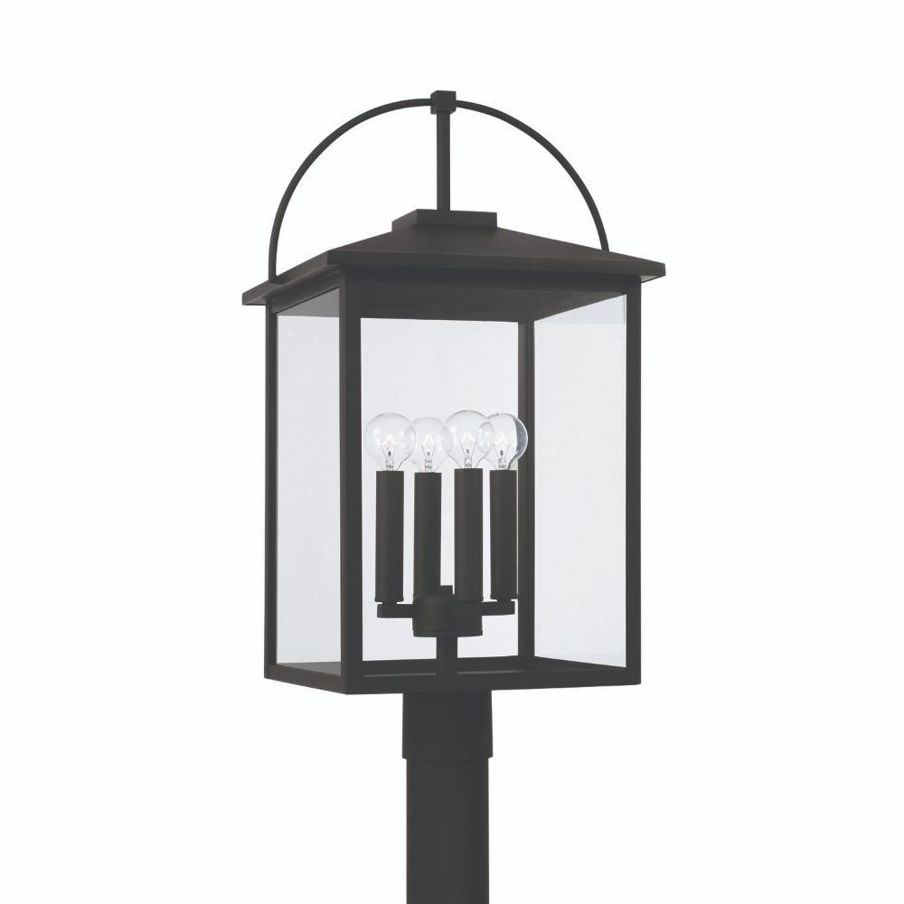 Capital Lighting 948043BK 4-Light Outdoor Post-Lantern in Black