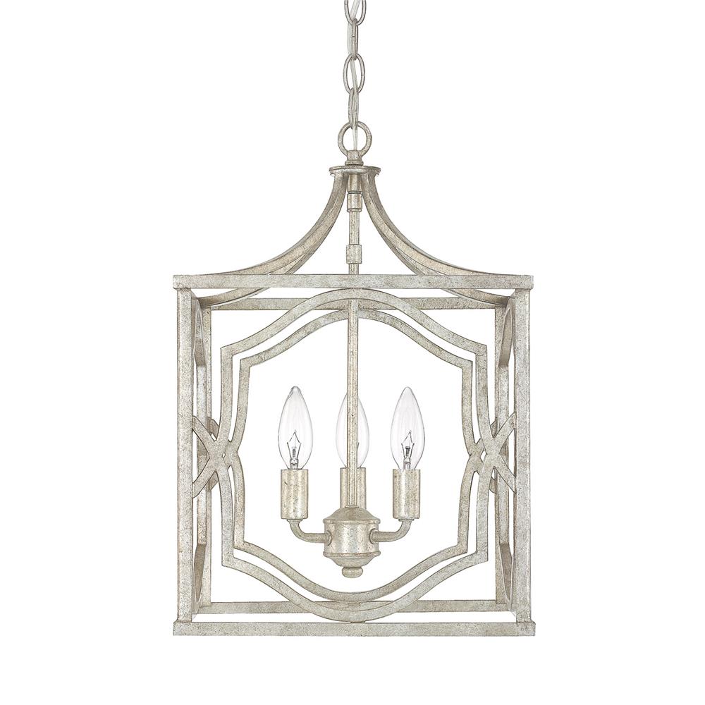 Capital Lighting 9481AS Blakely Antique Silver 3 Light Foyer Fixture