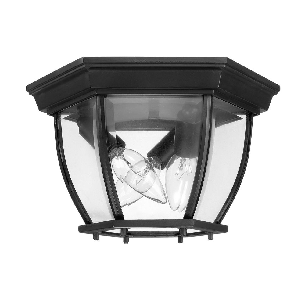 Homeplace by Capital Lighting 9802BK 9802BK Black 3 Lamp Outdoor Ceiling Fixture