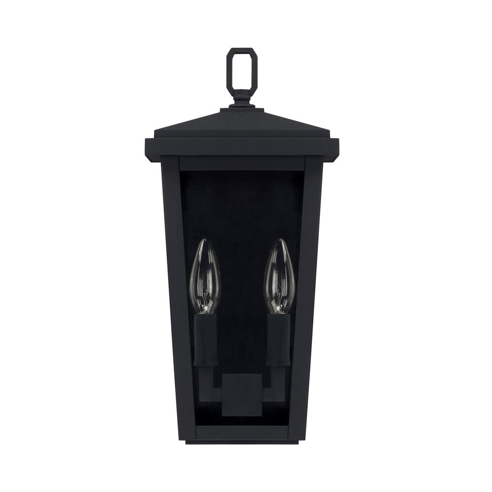 Capital Lighting 926221BK Donnelly 2 Light Outdoor Wall Lantern in Black