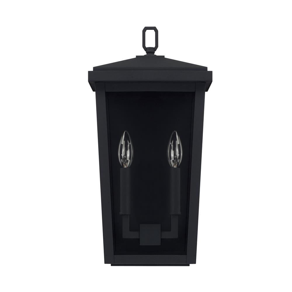 Capital Lighting 926222BK Donnelly 2 Light Outdoor Wall Lantern in Black