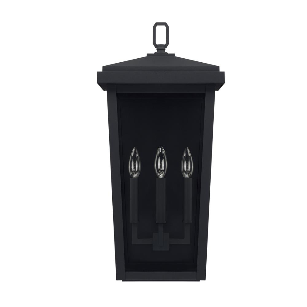 Capital Lighting 926232BK Donnelly 3 Light Outdoor Wall Lantern in Black