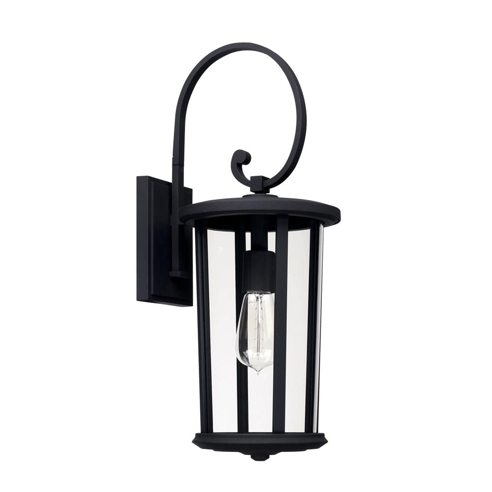 Capital Lighting 926711BK Howell 1 Light Outdoor Wall Lantern in Black