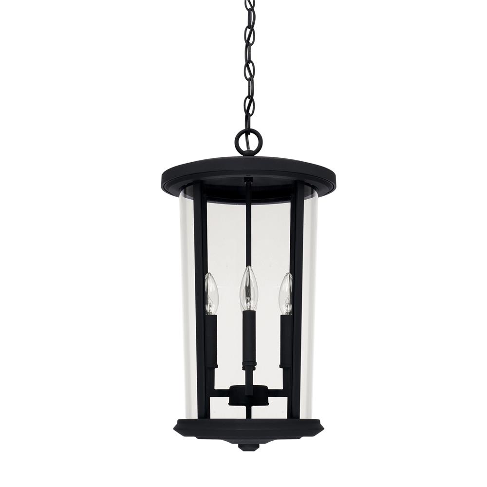 Capital Lighting 926742BK Howell 4 Light Outdoor Hanging Lantern in Black