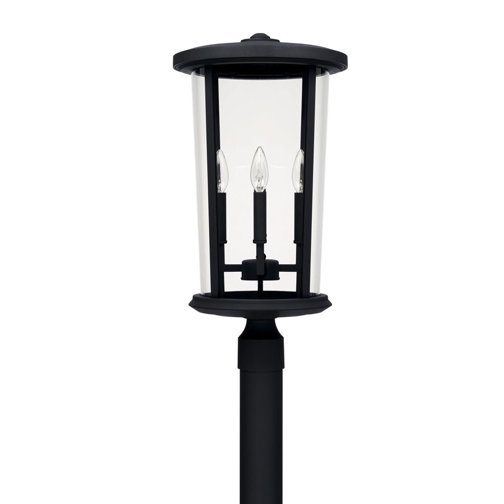 Capital Lighting 926743BK Howell 4 Light Outdoor Post Lantern in Black