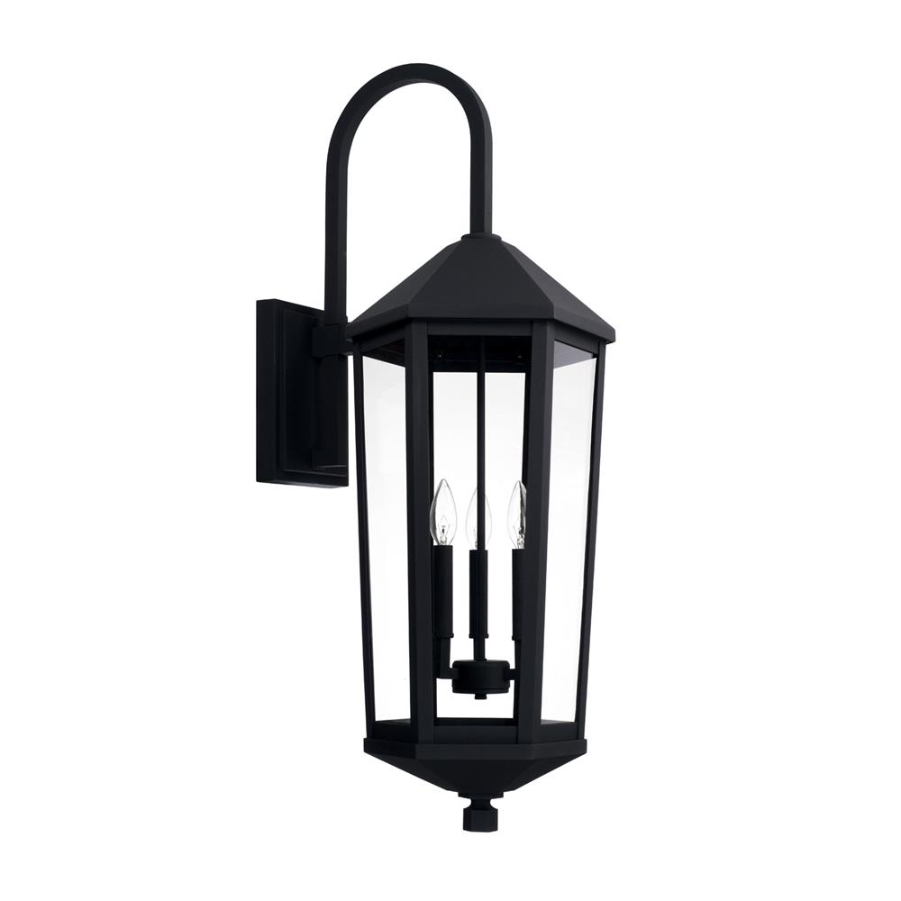 Capital Lighting 926932BK Ellsworth 3 Light Outdoor Wall Lantern in Black