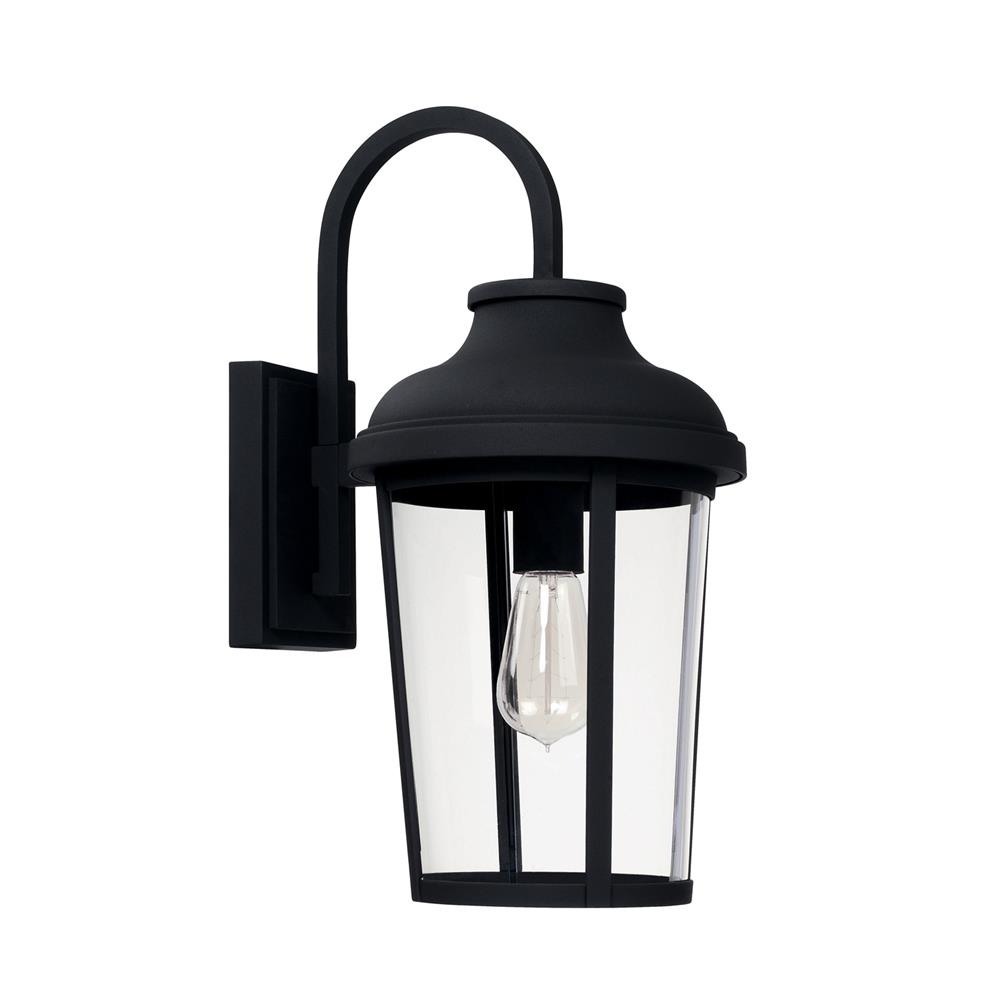 Capital Lighting 927011BK Dunbar 1 Light Outdoor Wall Lantern in Black