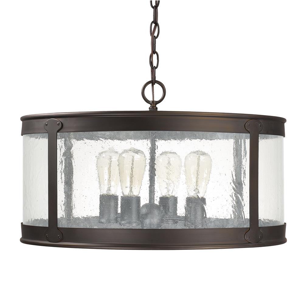 Capital Lighting 9568OB Dylan Old Bronze 4 Light Outdoor Pendant - Damp Rated