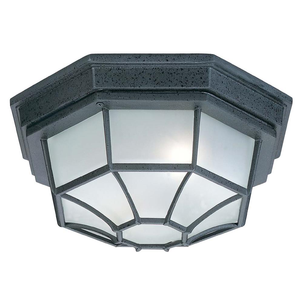 Homeplace by Capital Lighting 9800BK 9800BK Black 2 Lamp Outdoor Ceiling Fixture