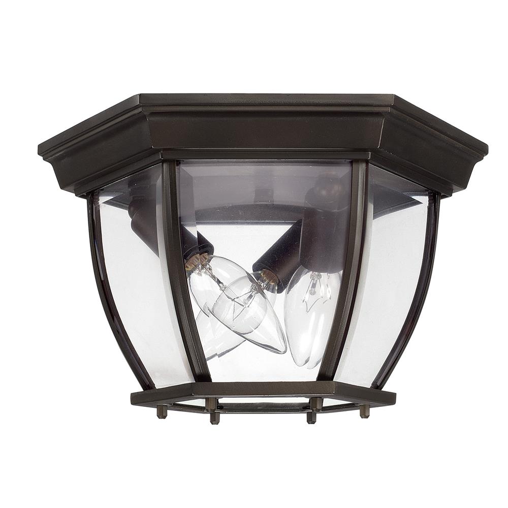 Homeplace by Capital Lighting 9802OB 9802OB 3 Lamp Outdoor Ceiling Fixture in Old Bronze