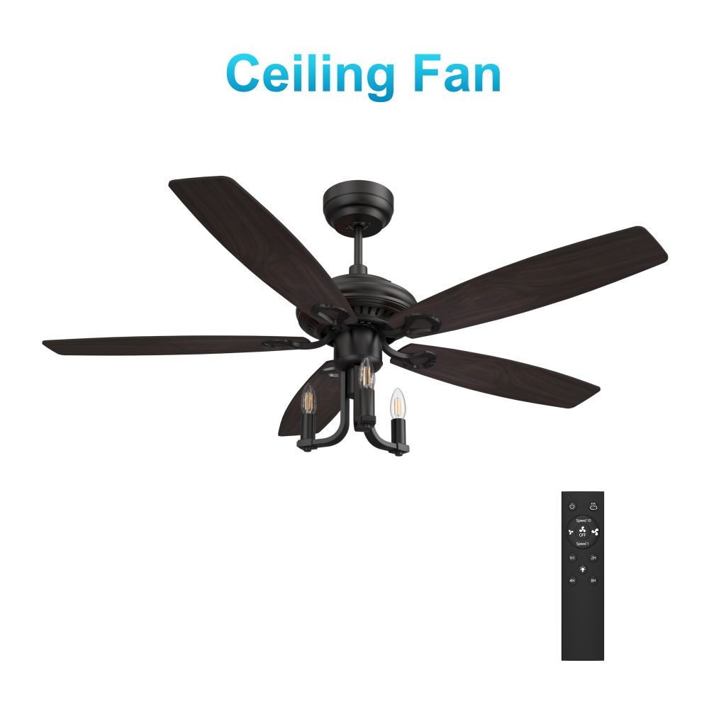 Carro VC525D-L31-BF-1 Huntley 52-inch Ceiling Fan with Remote, Light Kit Included