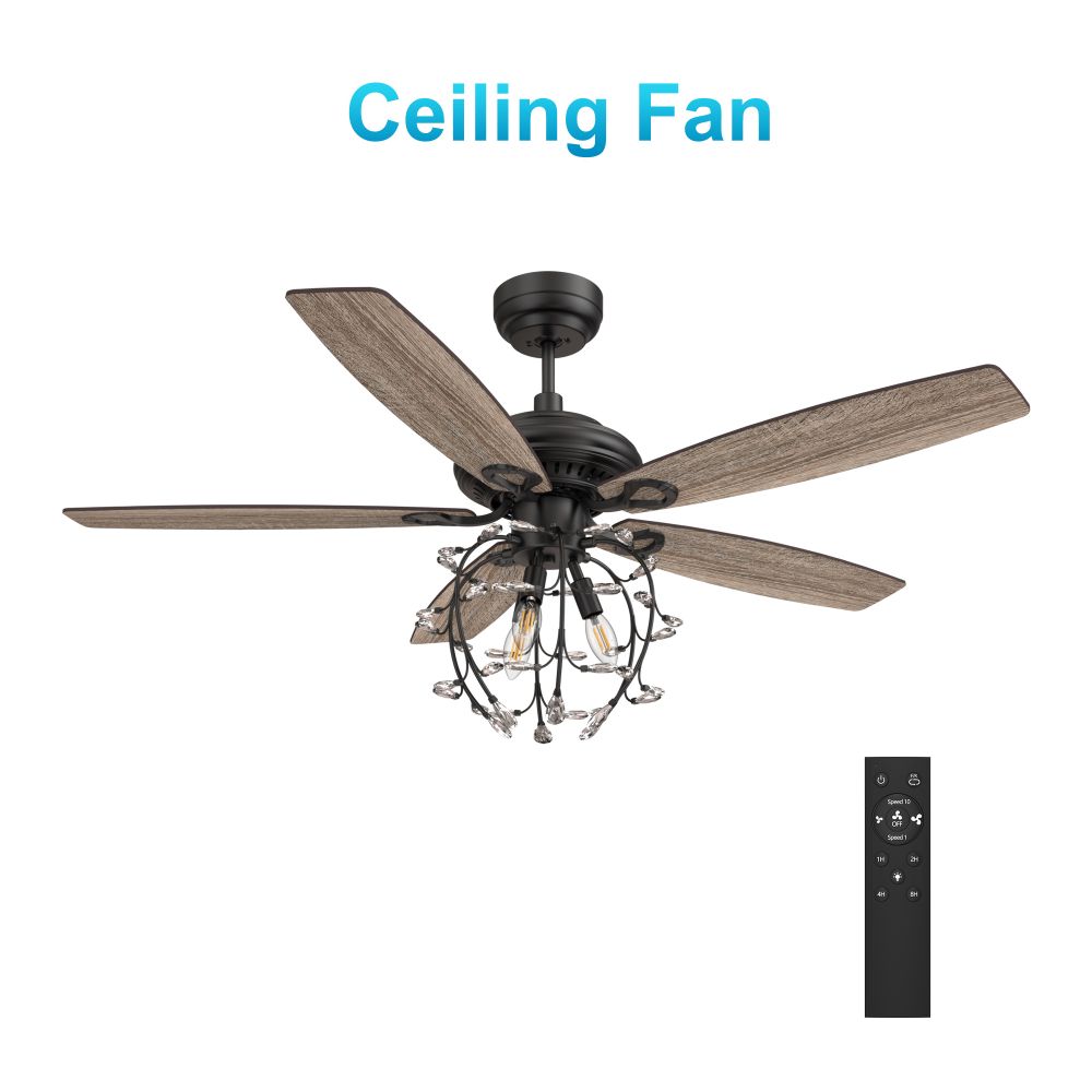 Carro VC525D-L61-BG-1 Huntley 52-inch Ceiling Fan with Remote, Light Kit Included
