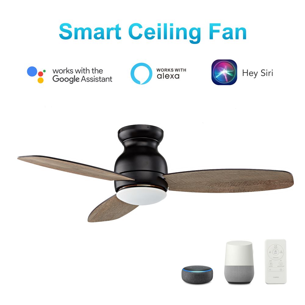 Carro VS443Q-L12-BG-1 Trento 44-inch Smart Ceiling Fan with Remote, Light Kit Included, Works with Google Assistant, Amazon Alexa, and Siri Shortcuts.