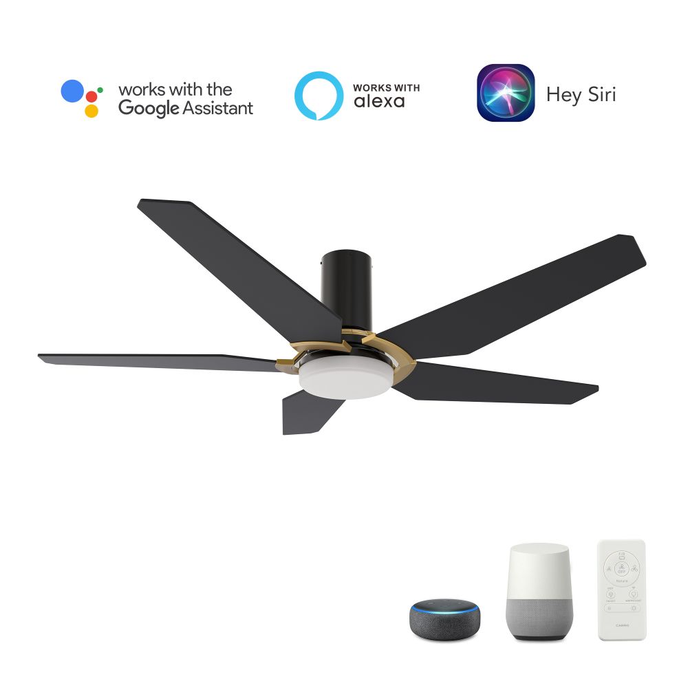 Carro VS485B-L22-B2-1G-FM Woodrow  48-inch Smart Ceiling Fan with Remote, Light Kit Included, Works with Google Assistant, Amazon Alexa, and Siri Shortcuts.